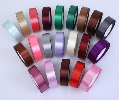 Harga yang bagus 4.5cm Polyester Polos Satin Kado Bungkus Pita Wajah Ganda Pita Satin Untuk Pengepakan on line
