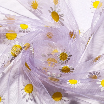 Harga yang bagus 40D Sunflower Organza Tulle Gulungans Fabric Untuk Dekorasi Pernikahan Tutu on line