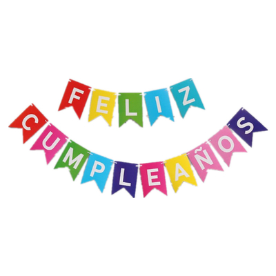 Harga yang bagus Barang-barang Dekorasi Pesta Feliz Cumpleanos Dicetak Garland Fishtail Swallow Tailed Flag on line
