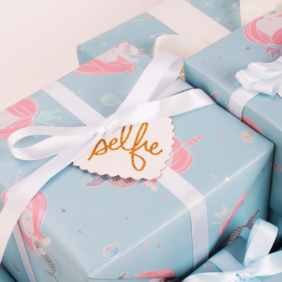 Harga yang bagus Kertas Pembungkus Kado Putri Duyung Kecil 85gsm on line