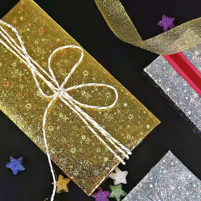 Harga yang bagus Emas Perak Glitter Gemerlapan Kado Bungkus Kertas Gulungan Lembaran Plastik 72cmx52cm on line
