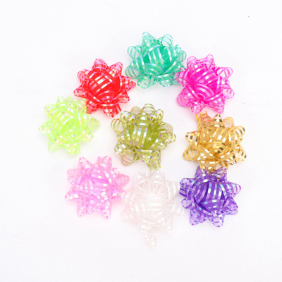 Harga yang bagus Organza Pull Star Ribbon Bows 3 Inch Smooth Wide Christmas Ribbon on line